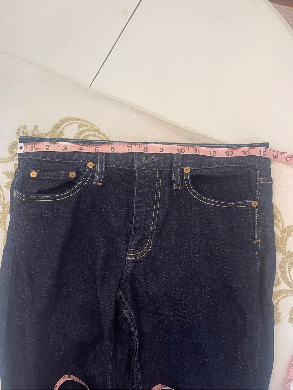 Ralph Lauren Blue Label Dark Blue Denim Jeans with Embroidered Crest - Picture 10 of 12